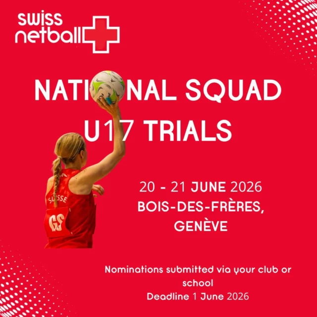 National Squad, U17 trials requirements:

To be eligible you must be a Swiss citizen OR 
born in Switzerland OR have been resident in Switzerland for 2 years or more. 

Deadline 1 June 2026

Nomination is through your club or school - contact them for more information.
